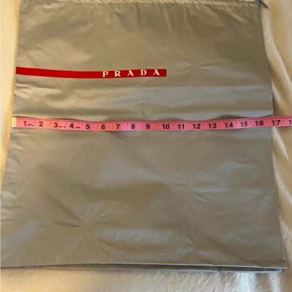 2 Silver Nylon Prada Shoe Bags - Picture 4 of 9